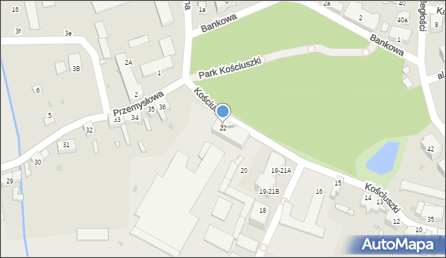 Sulechów, Kościuszki Tadeusza, gen., 22, mapa Sulechów