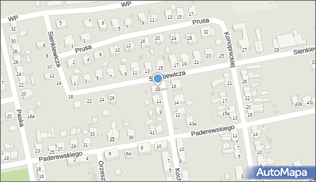 Sulęcin, Kochanowskiego Jana, 13, mapa Sulęcin