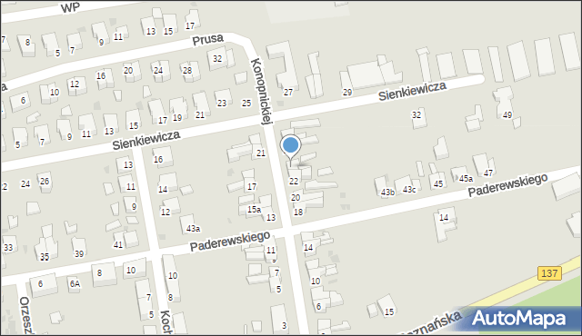 Sulęcin, Konopnickiej Marii, 24, mapa Sulęcin