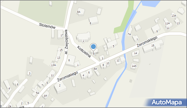 Sulęczyno, Kościelna, 3, mapa Sulęczyno