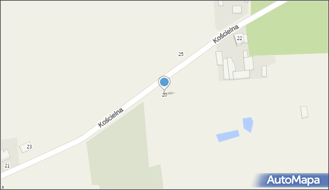 Sulejów, Kościelna, 20, mapa Sulejów