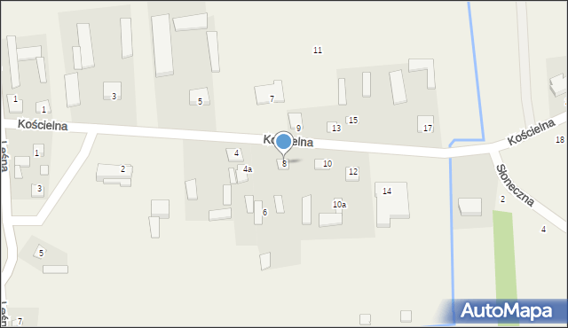 Sulejów, Kościelna, 8, mapa Sulejów