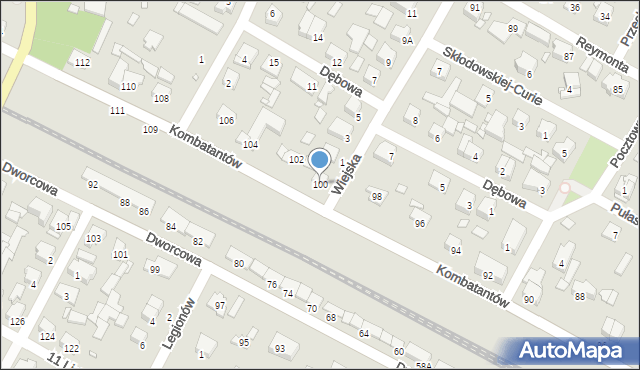 Sulejówek, Kombatantów, 100, mapa Sulejówek