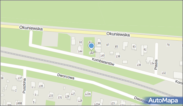 Sulejówek, Kombatantów, 142, mapa Sulejówek