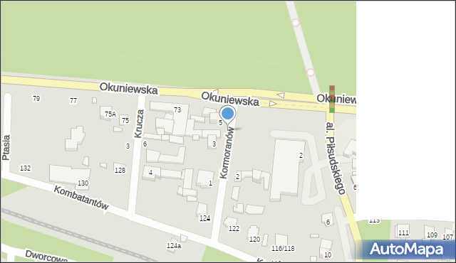 Sulejówek, Kormoranów, 5a, mapa Sulejówek