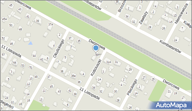 Sulejówek, Kościuszki Tadeusza, gen., 2a, mapa Sulejówek