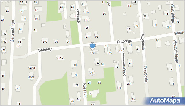 Sulejówek, Kossaka, 19, mapa Sulejówek