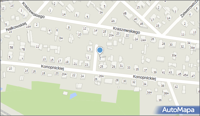 Sulejówek, Kochanowskiego Jana, 2, mapa Sulejówek