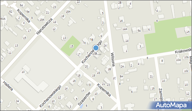 Sulejówek, Kochanowskiego Jana, 22, mapa Sulejówek