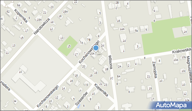 Sulejówek, Kochanowskiego Jana, 22a, mapa Sulejówek