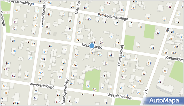 Sulejówek, Konarskiego, 6, mapa Sulejówek