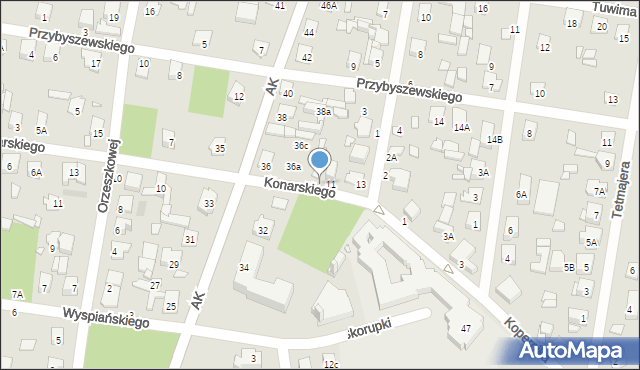 Sulejówek, Konarskiego, 9, mapa Sulejówek