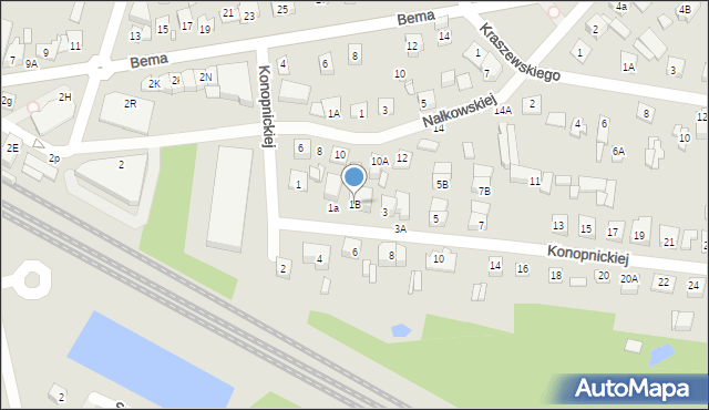 Sulejówek, Konopnickiej Marii, 1B, mapa Sulejówek