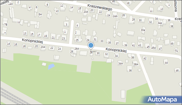 Sulejówek, Konopnickiej Marii, 28, mapa Sulejówek