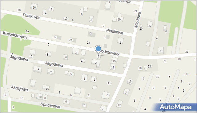 Sułkowice, Kosodrzewiny, 1, mapa Sułkowice