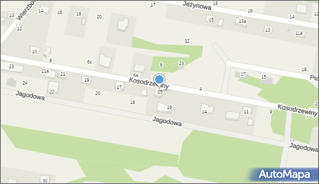 Sułkowice, Kosodrzewiny, 15, mapa Sułkowice