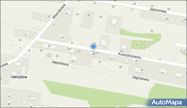 Sułkowice, Kosodrzewiny, 19, mapa Sułkowice
