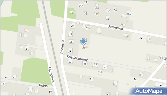 Sułkowice, Kosodrzewiny, 30, mapa Sułkowice