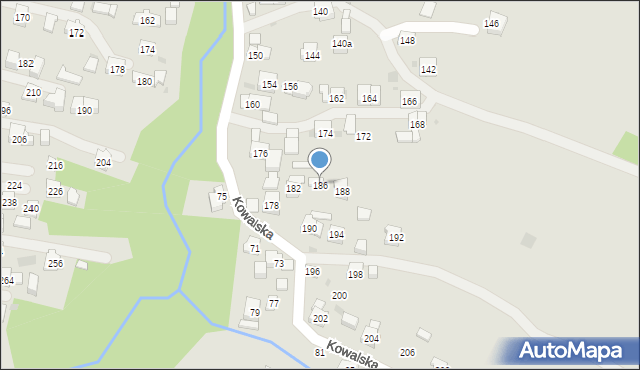 Sułkowice, Kowalska, 186, mapa Sułkowice