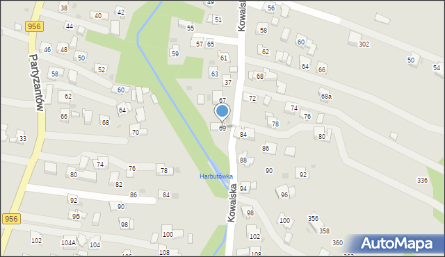 Sułkowice, Kowalska, 69, mapa Sułkowice