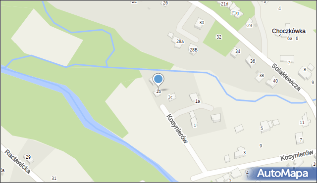 Sułkowice, Kosynierów, 1b, mapa Sułkowice