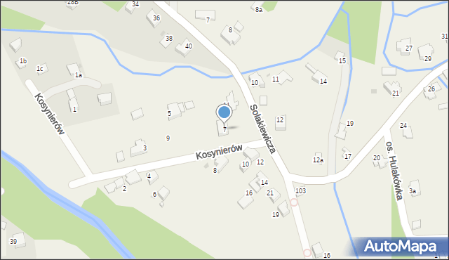 Sułkowice, Kosynierów, 7, mapa Sułkowice