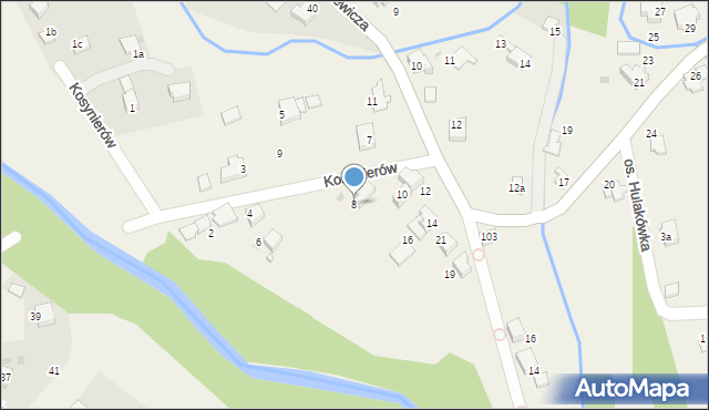 Sułkowice, Kosynierów, 8, mapa Sułkowice