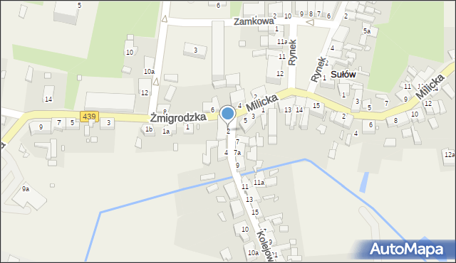 Sułów, Kolejowa, 2, mapa Sułów