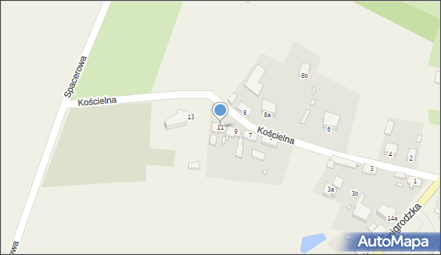 Sułów, Kościelna, 11, mapa Sułów