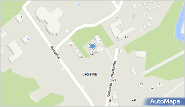 Supraśl, Kodeksu Supraskiego, 27, mapa Supraśl