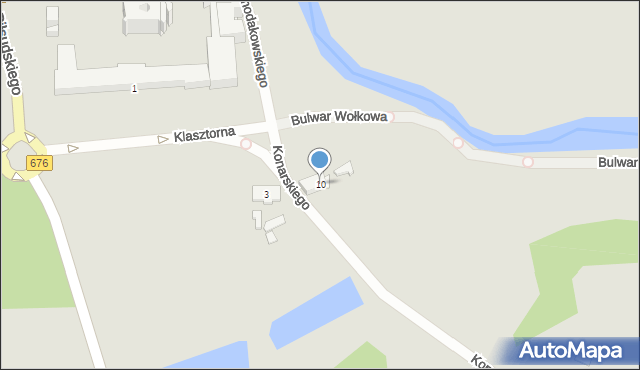 Supraśl, Konarskiego, 10, mapa Supraśl