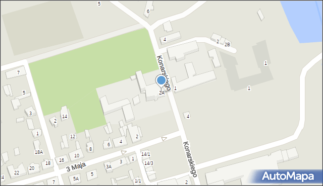 Supraśl, Konarskiego, 2A, mapa Supraśl