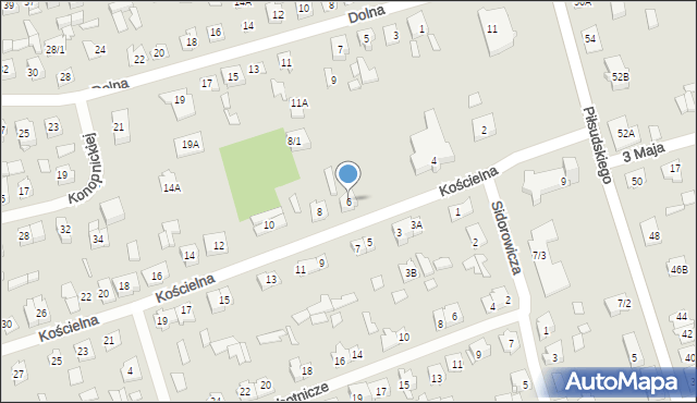 Supraśl, Kościelna, 6, mapa Supraśl