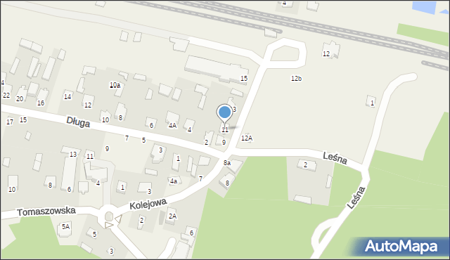 Susiec, Kolejowa, 11, mapa Susiec