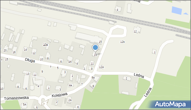 Susiec, Kolejowa, 13, mapa Susiec