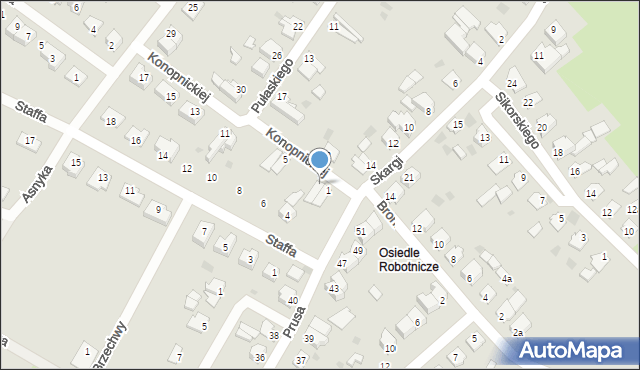 Susz, Konopnickiej Marii, 3, mapa Susz