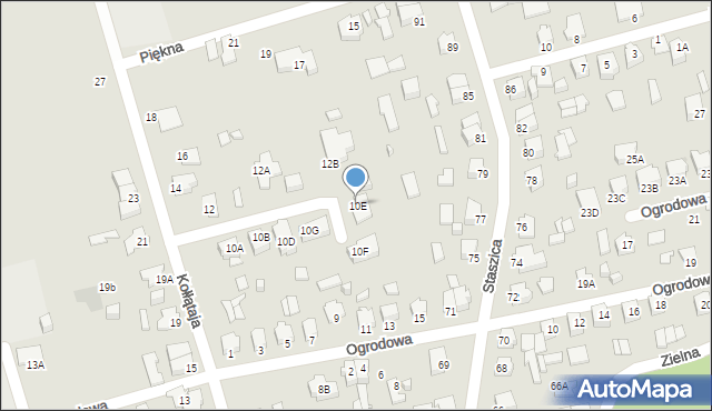 Suwałki, Kołłątaja Hugo, 10E, mapa Suwałk