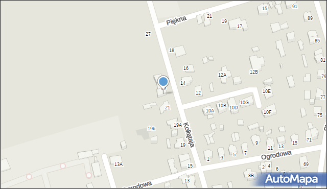 Suwałki, Kołłątaja Hugo, 23A, mapa Suwałk