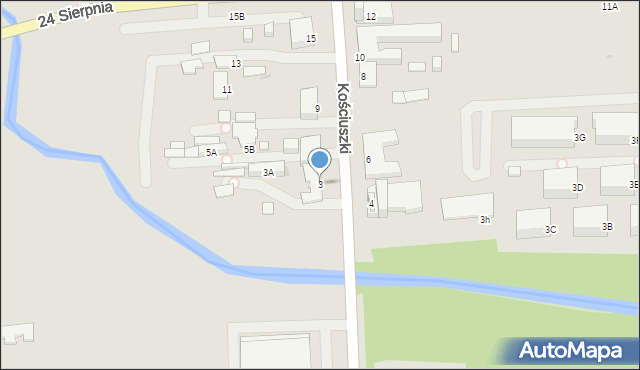 Suwałki, Kościuszki Tadeusza, gen., 3, mapa Suwałk