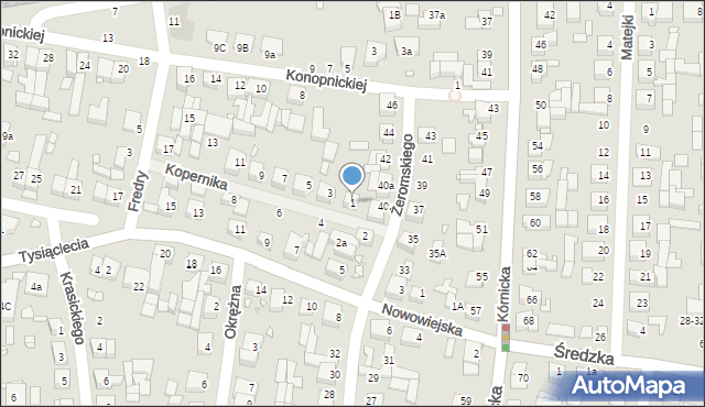 Swarzędz, Kopernika Mikołaja, 1, mapa Swarzędz