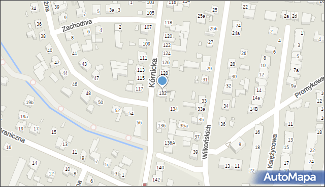 Swarzędz, Kórnicka, 132, mapa Swarzędz