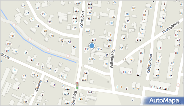 Swarzędz, Kórnicka, 136b, mapa Swarzędz