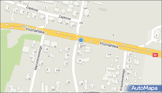 Swarzędz, Kórnicka, 18, mapa Swarzędz