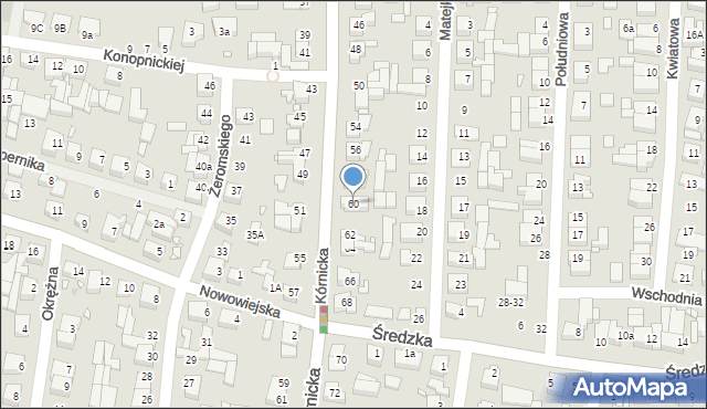 Swarzędz, Kórnicka, 60, mapa Swarzędz