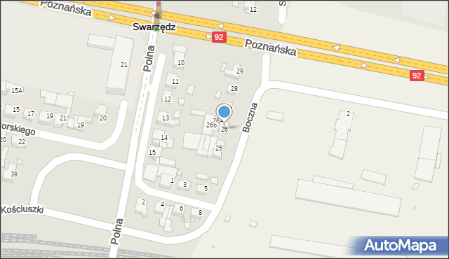 Swarzędz, Kościuszki Tadeusza, gen., 26, mapa Swarzędz