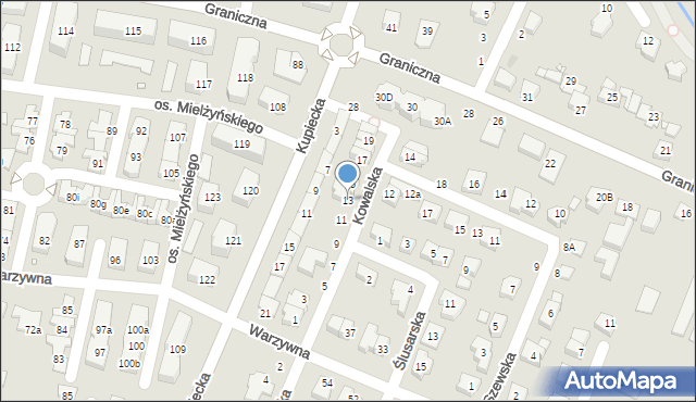 Swarzędz, Kowalska, 13, mapa Swarzędz