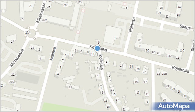 Świdnica, Kołłątaja Hugo, 2a, mapa Świdnicy