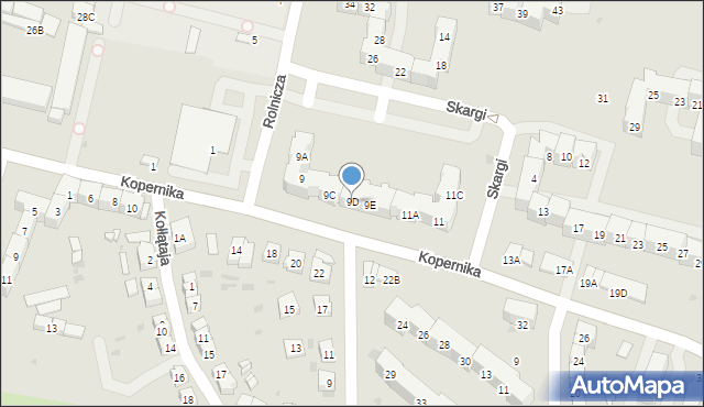 Świdnica, Kopernika Mikołaja, 9D, mapa Świdnicy