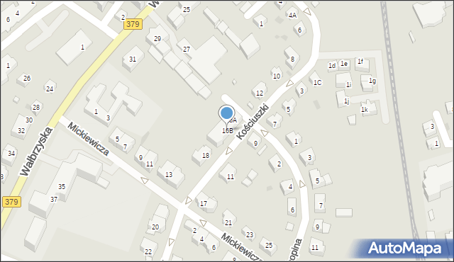 Świdnica, Kościuszki Tadeusza, gen., 16B, mapa Świdnicy