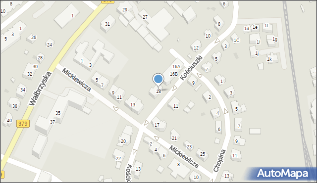 Świdnica, Kościuszki Tadeusza, gen., 18, mapa Świdnicy